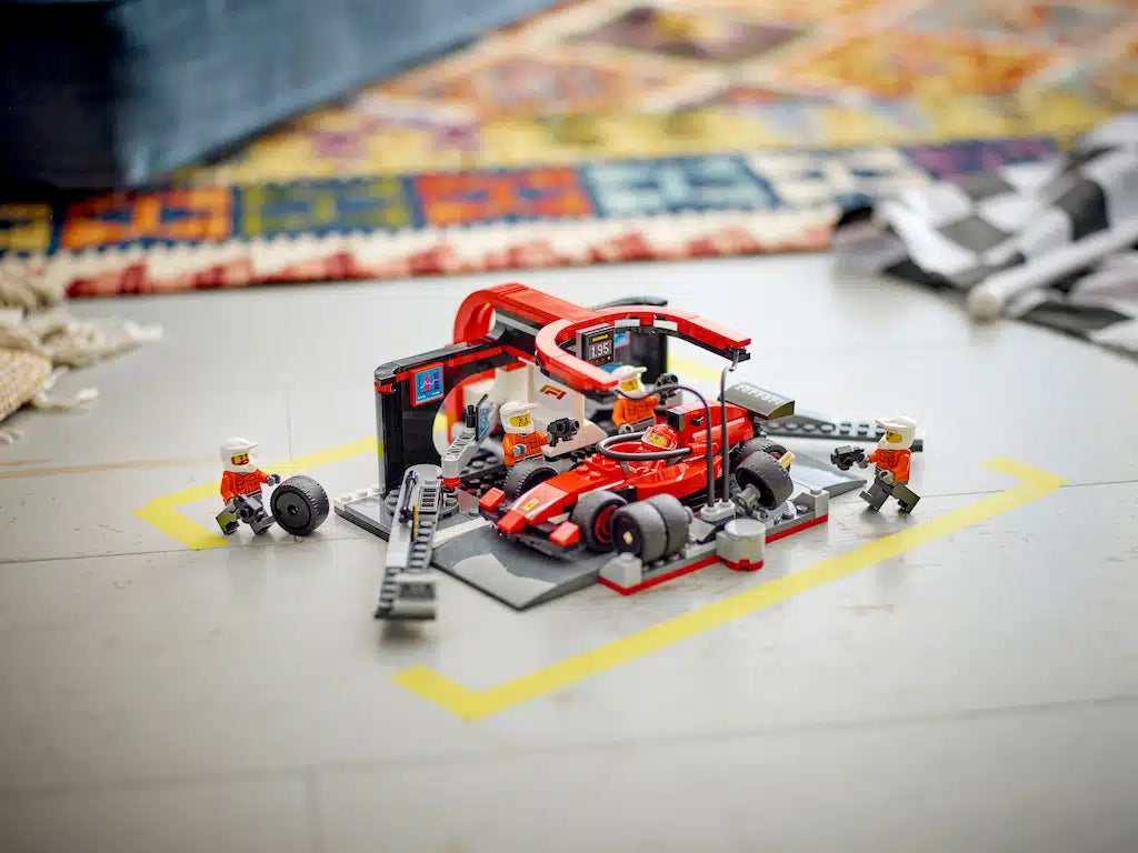 F1 Pit Stop & Pit Crew with Ferrari Car LEGO 60443