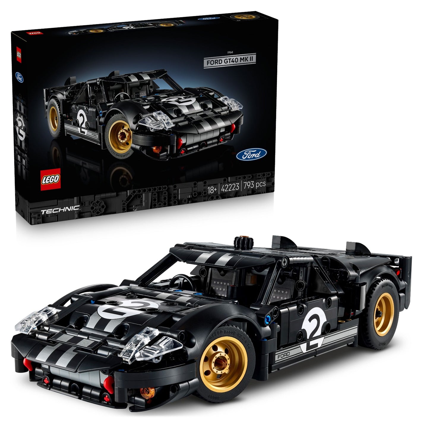 1966 Ford GT40 MKII Race Car LEGO 42223
