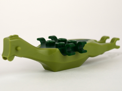 bb1308c02 | Dinosaur Body Pteranodon, 4 Studs, 6 Clips with Fixed Dark Green Top | LEGOPART