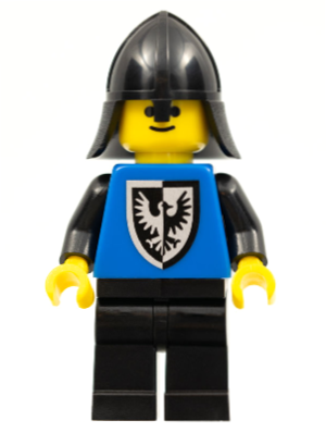 Black Falcon - Black Legs, Black Neck-Protector, Shield Bottom Round (Vintage) LEGO cas101a