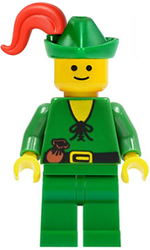 Forestman - Pouch, Green Hat, Red Plume LEGO cas126