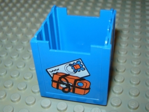 fabef1 | Fabuland Mailbox 4 x 4 x 4 with Mail Envelope Pattern | LEGOPART