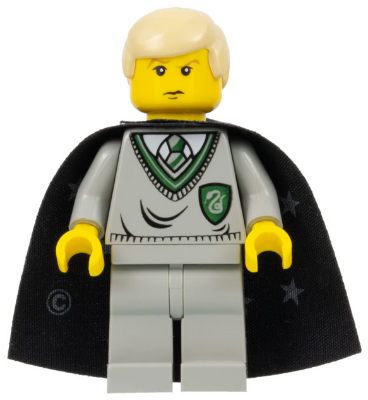 Draco Malfoy - Slytherin Torso, Black Cape with Stars LEGO hp040