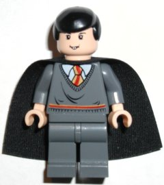 Neville Longbottom - Gryffindor Stripe Torso, Black Cape LEGO hp043