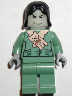 Professor Severus Snape Boggart - Sand Green Outfit, Black Hair LEGO hp044