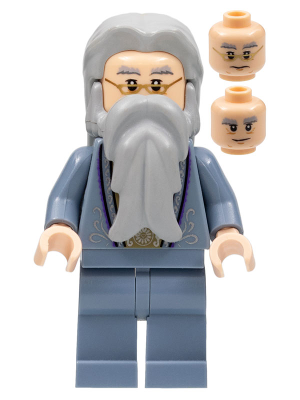 Albus Dumbledore - Sand Blue Outfit with Silver Embroidery LEGO hp099 | Fyrebrick.be
