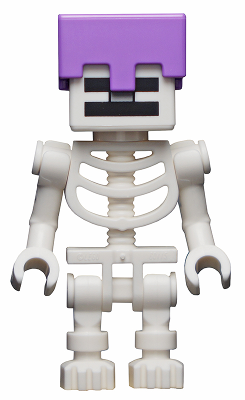 Skeleton, Minecraft - Medium Lavender Helmet LEGO min065