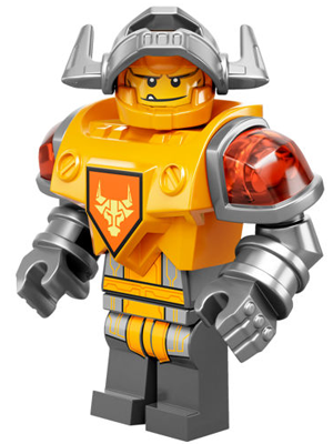 Axl - Flat Silver Visor, Bright Light Orange Torso (Battle Suit Axl) LEGO nex079 | Fyrebrick.be