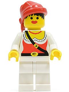 Pirate Female, White Legs, Red Bandana LEGO pi058