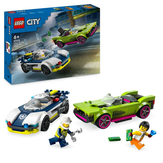 Politieauto en Muscle Car-achtervolging LEGO 60415