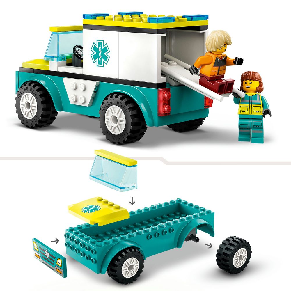 Emergency ambulance and snowboarder LEGO 60403
