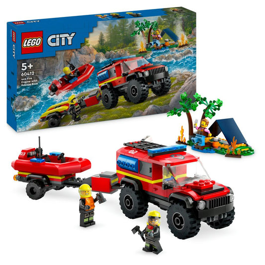 4x4 brandweerwagen met reddingsboot LEGO 60412