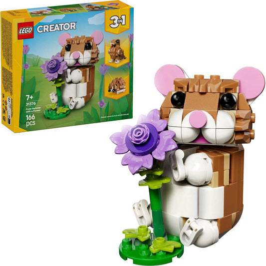 Cute Hamster with a Flower LEGO 31376