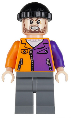 Two-Face's Henchman, Orange and Purple - Beard LEGO sh0021 | Fyrebrick.be