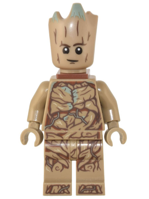 Groot, Teen Groot - Dark Tan with Neck Bracket LEGO sh0836 | Fyrebrick.be