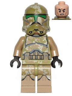 Clone Trooper, 41st Elite Corps (Phase 2) - Kashyyyk Camouflage, Scowl LEGO sw0519