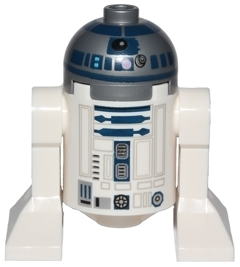 Astromech Droid, R2-D2, Flat Silver Head, Lavender Dots and Small Receptor LEGO sw0527a