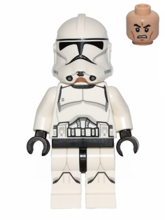 Clone Trooper (Phase 2) - Light Nougat Head LEGO sw0541