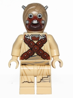 Tusken Raider - Dark Tan Head with Spikes, Crossed Belts, Printed Legs LEGO sw0620 | Fyrebrick.be