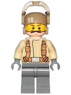 Resistance Trooper - Tan Jacket, Moustache LEGO sw0696 | Fyrebrick.be
