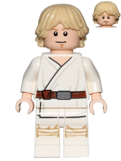 Luke Skywalker (Tatooine, White Legs, Stern / Smile Face Print) LEGO sw0778