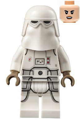 Snowtrooper - Female, Printed Legs, Dark Tan Hands, Light Nougat Head, Angry Smile LEGO sw1178