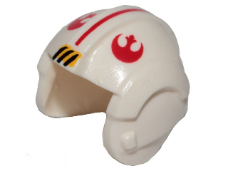 x164px2 | Minifigure, Headgear Helmet SW Rebel Pilot with Red Rebel Alliance Symbol and Stripe Pattern | LEGOPART