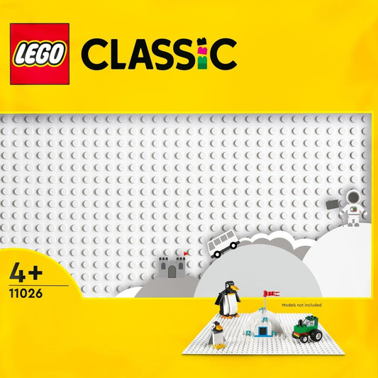 White construction plate Lego 11026