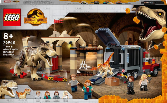 T-Rex und Atrociraptor-Dinosaurier entkommen Lego 76948
