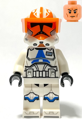 Clone Captain Vaughn, 501st Legion, 332nd Company (Phase 2) - Helmet with Holes and Togruta Markings, Orange Visor LEGO sw1277